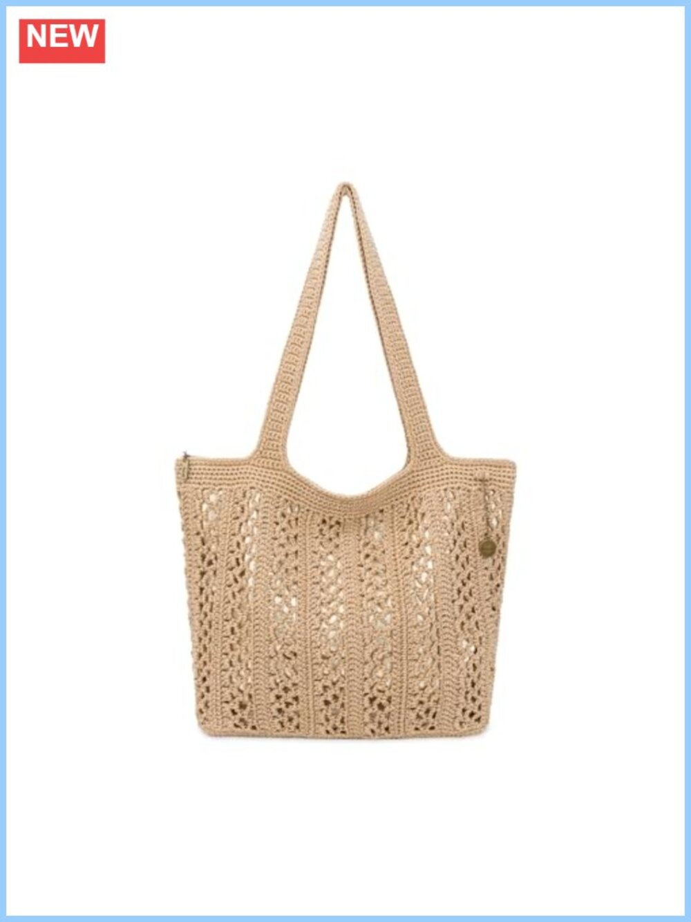 Hand Crochet Tote Bag Recycled Materials Shoulder Bag Vegan Lining